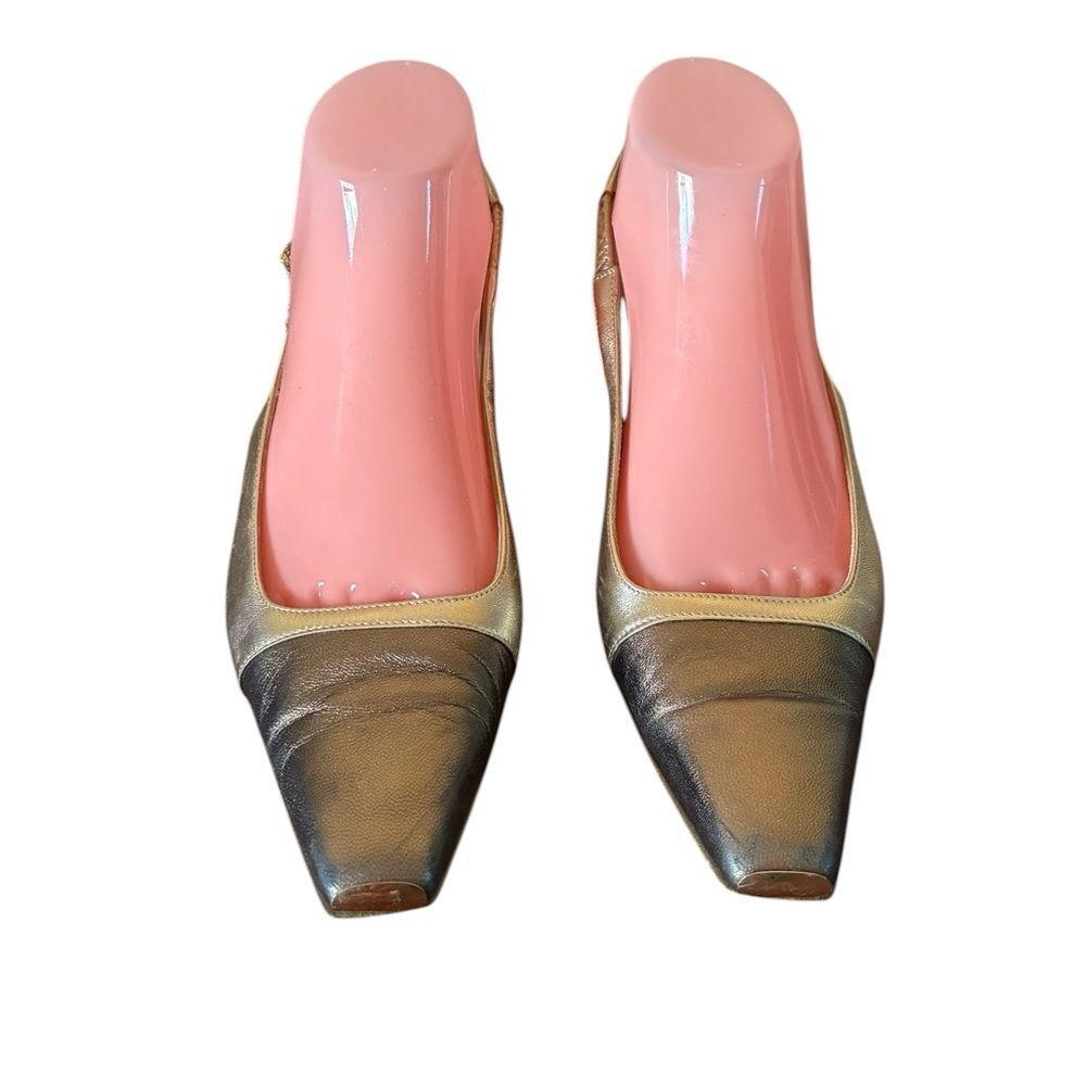 Gucci Shoes Gold and Black Heels Woman’s Size 6.5 Wide - Picture 4 of 16